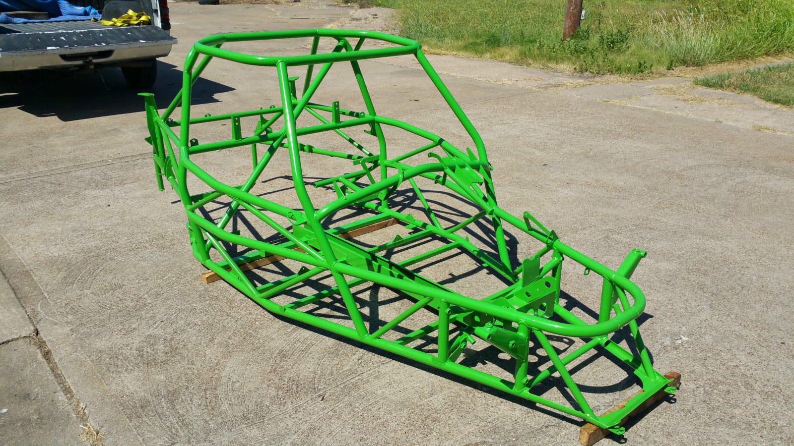 P2 Frame after powder coat - right front