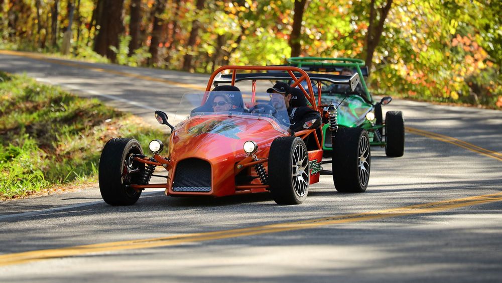Two DF Goblins driving the curvy roads of the Tail of the Dragon.