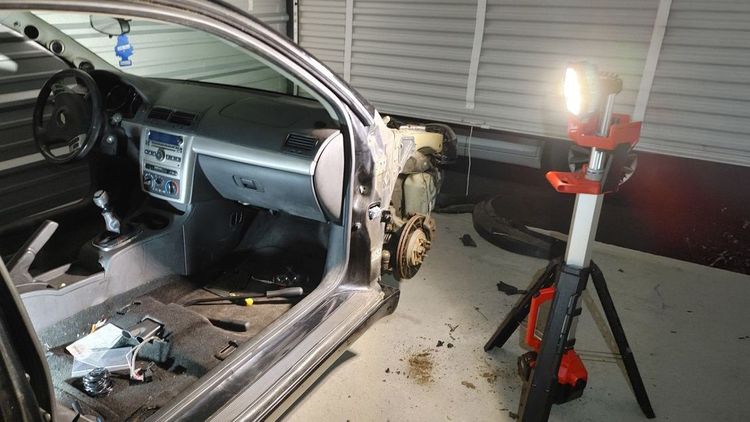 Cobalt donor being torn down in a storage unit for a DF Goblin