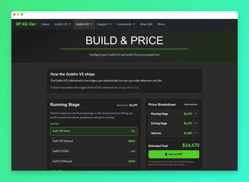 Build & Price Your Goblin V2